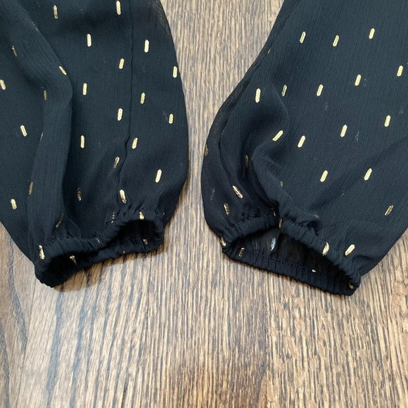 Banana Republic Women's Metallic Necktie Blouse - Picture 6 of 6